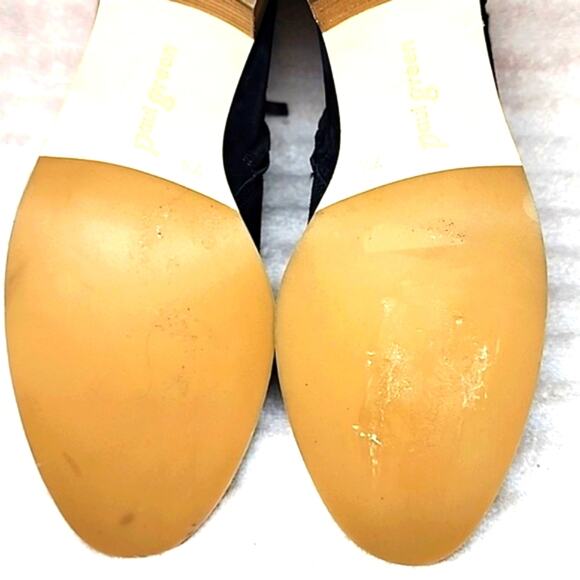 PAUL GREEN SANTE BLACK SUEDE BLOCK HEEL COWBOY BOOTIES SIZE 10 NWOB - Picture 14 of 16